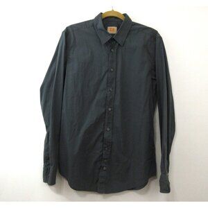 Hugo Boss Orange Men's Shirt Size Large Dark Gray Long Sleeve Collar Button-Up